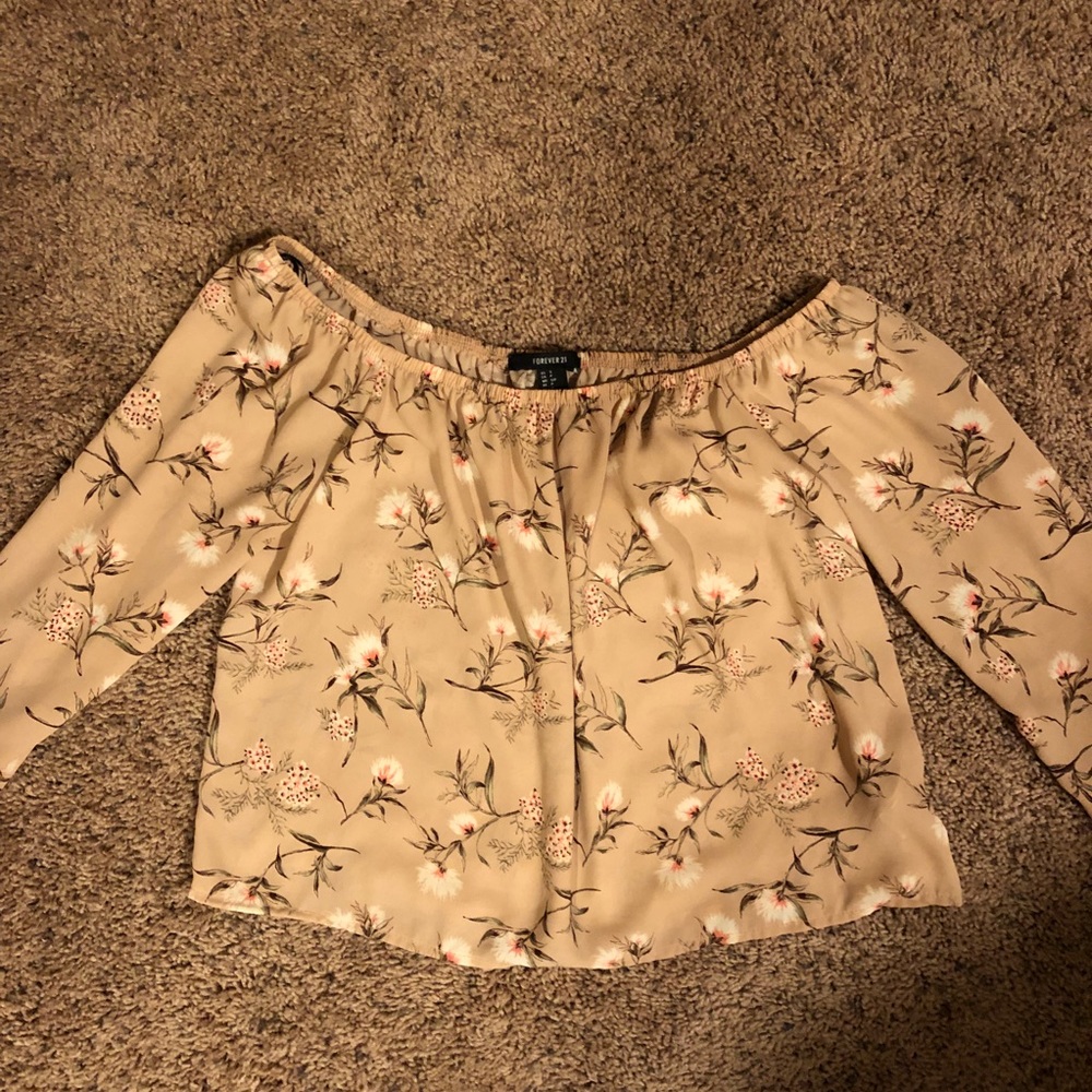 Off Shoulder Floral Long Sleeve